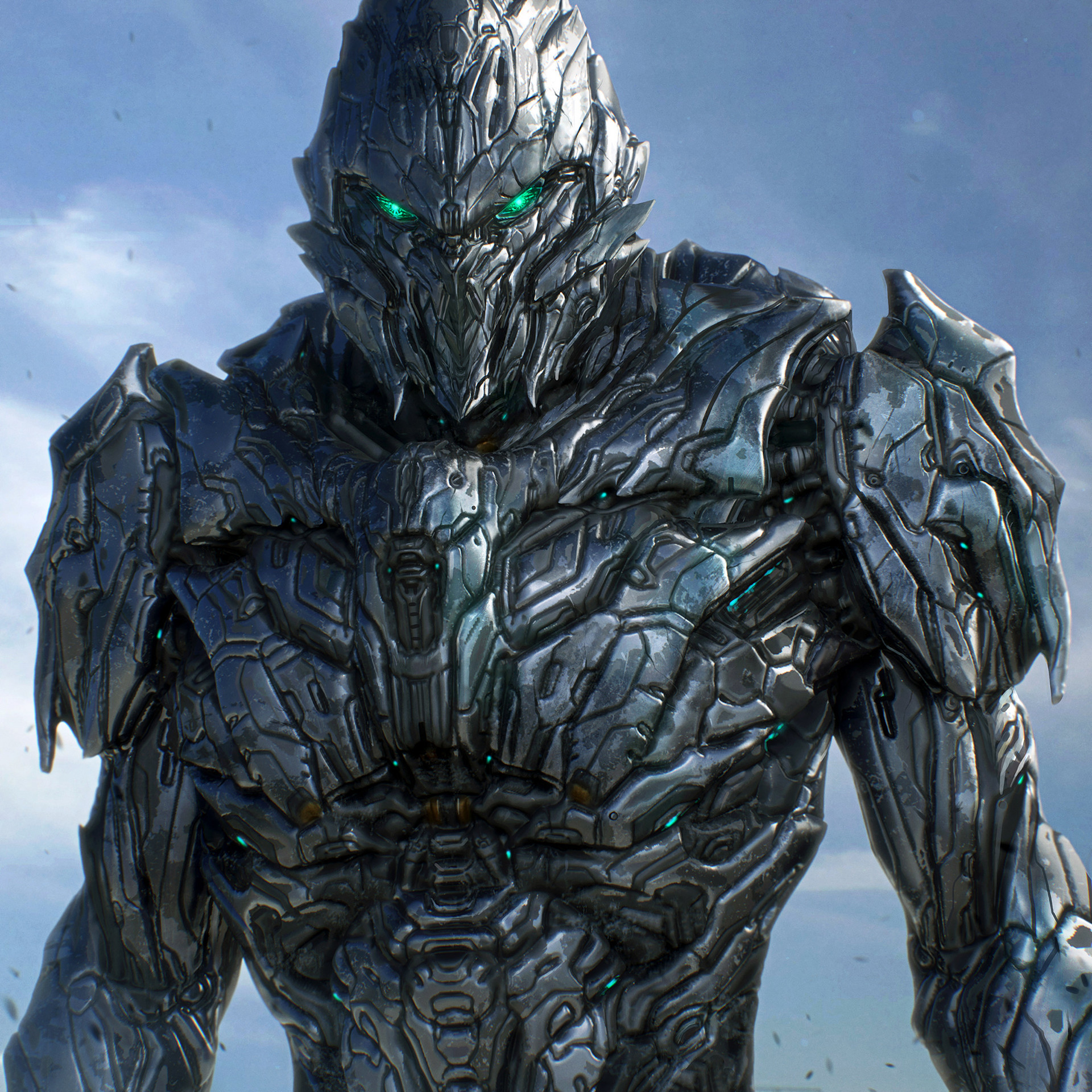 一组超帅气的机械机甲插画作品欣赏!金属的质感有种别样的魅力!