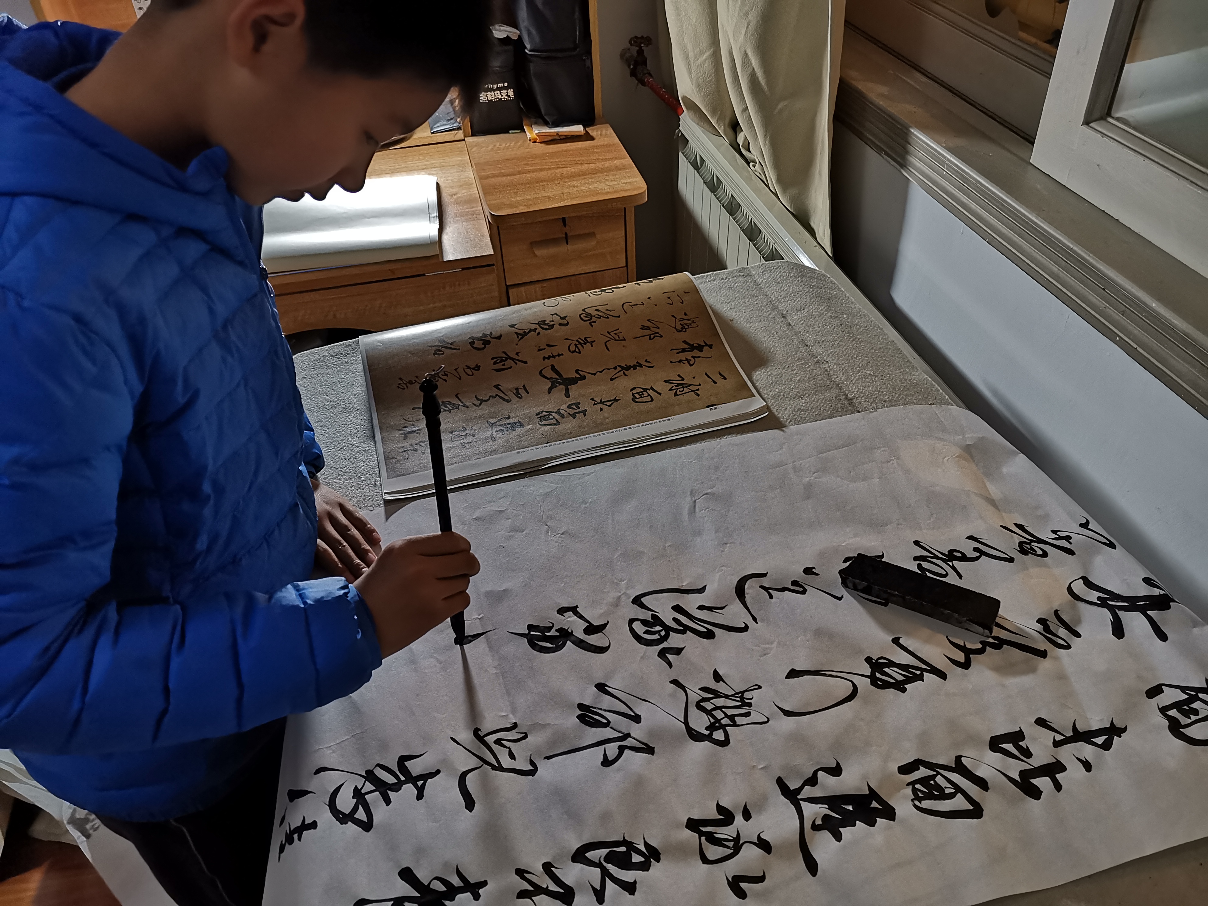 12岁书法少年李昭华将王羲之《尺牍》经典法帖十三连临