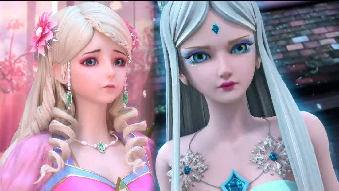 《精灵梦叶罗丽》中最多情的3对闺蜜,灵公主和冰公主长得真像!
