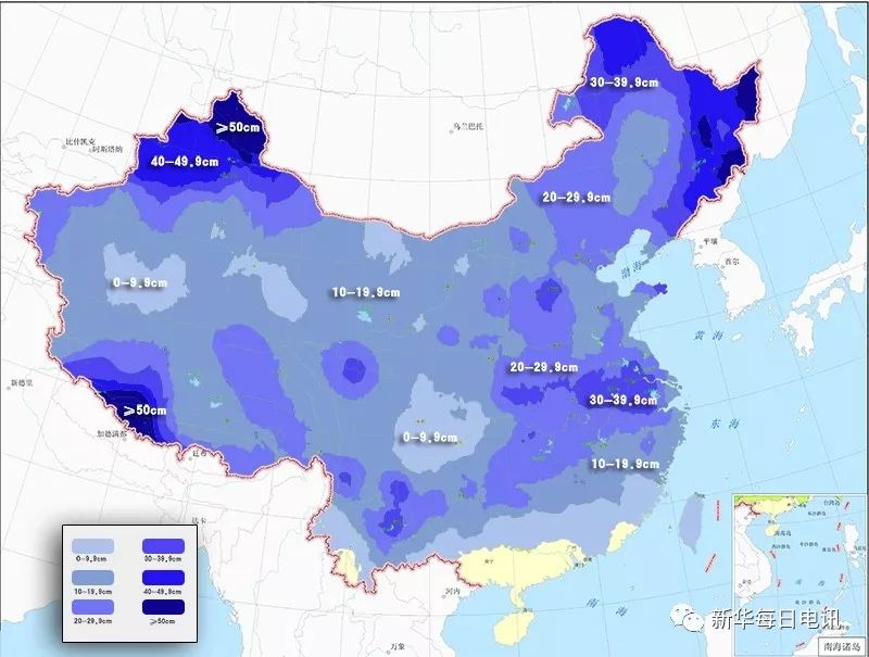 北京下雪啦!这里有一份中国"降雪史"地图,收藏级