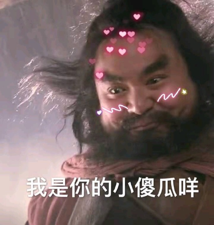 搞笑表情包:大汉反差萌表情包,追星女孩专用!