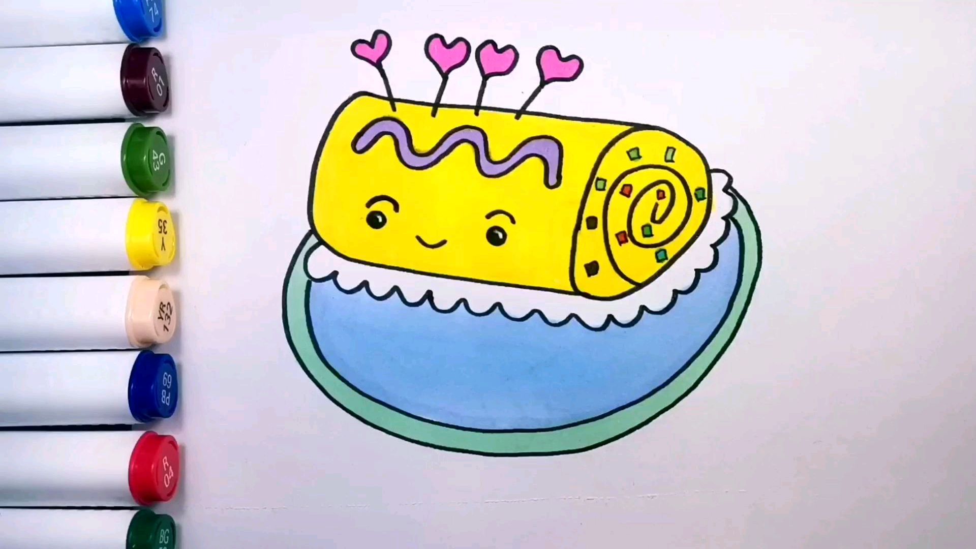 圆圆的卷可爱的蛋糕卷