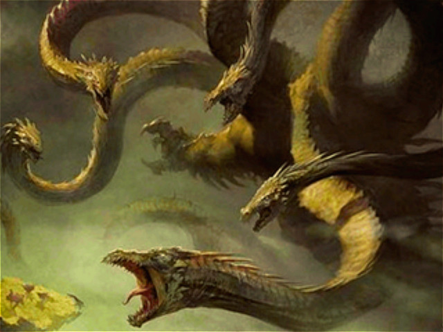 怪兽之父,百首巨龙【堤丰】, 母亲是魔兽之母,人首蛇身怪【厄客德娜】