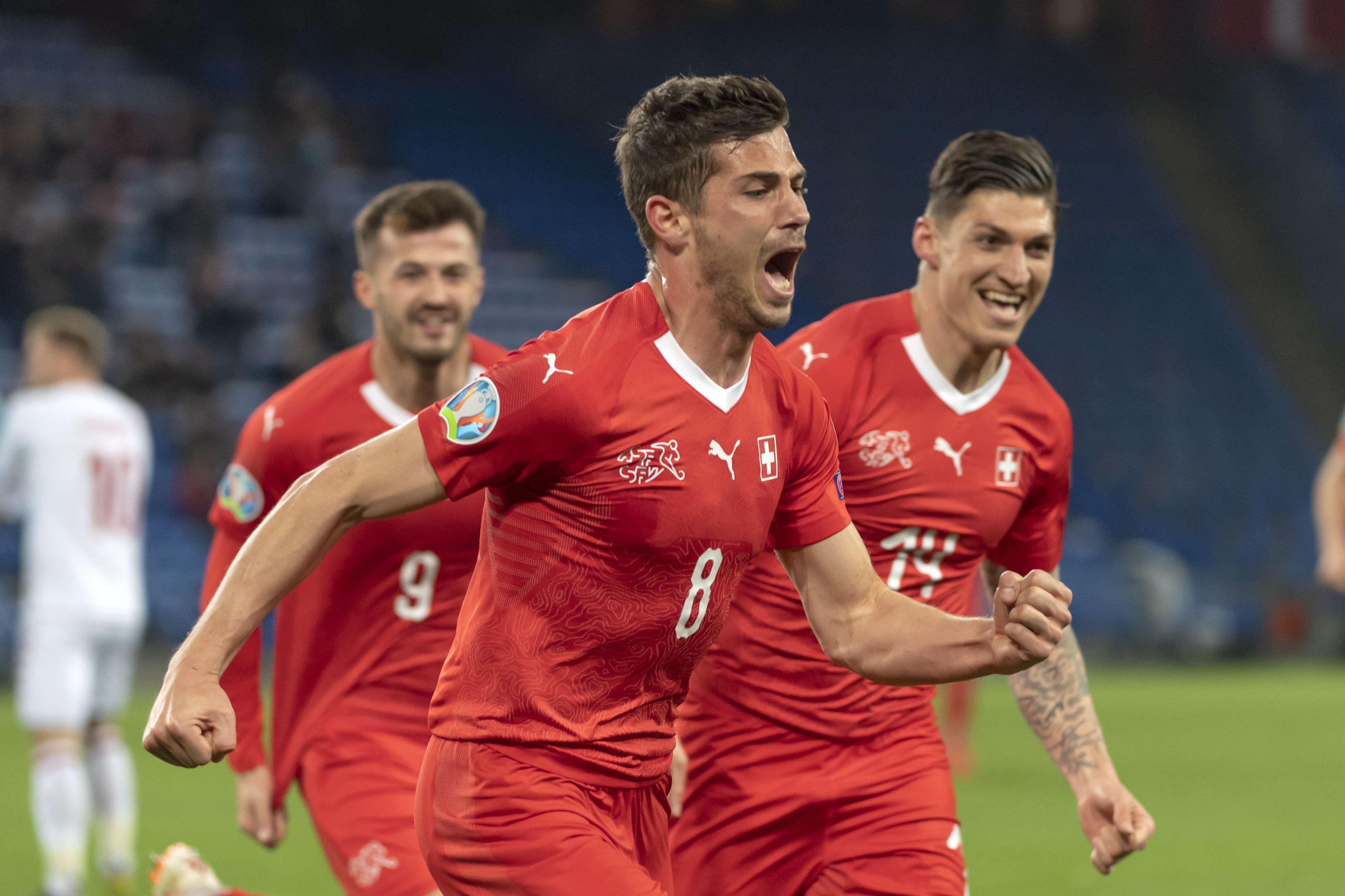 足球——欧锦赛预选赛:瑞士平丹麦(2)