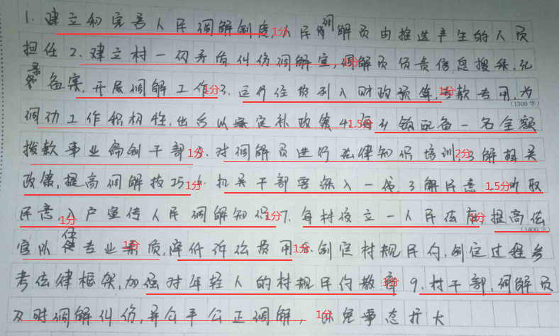 作业批改展示:如何让申论对策题不丢分?