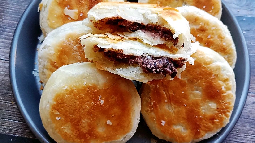 红豆酥饼的懒人做法,外酥里糯、做法简单,口口都酥脆掉渣
