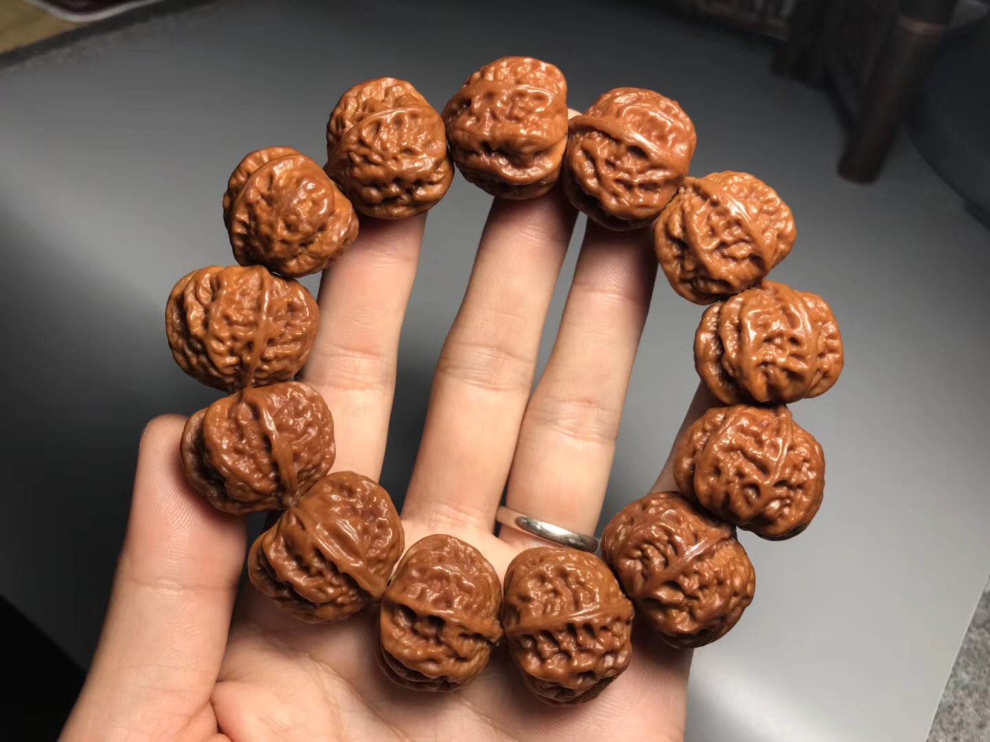 正宗门头沟磨盘小核桃手串