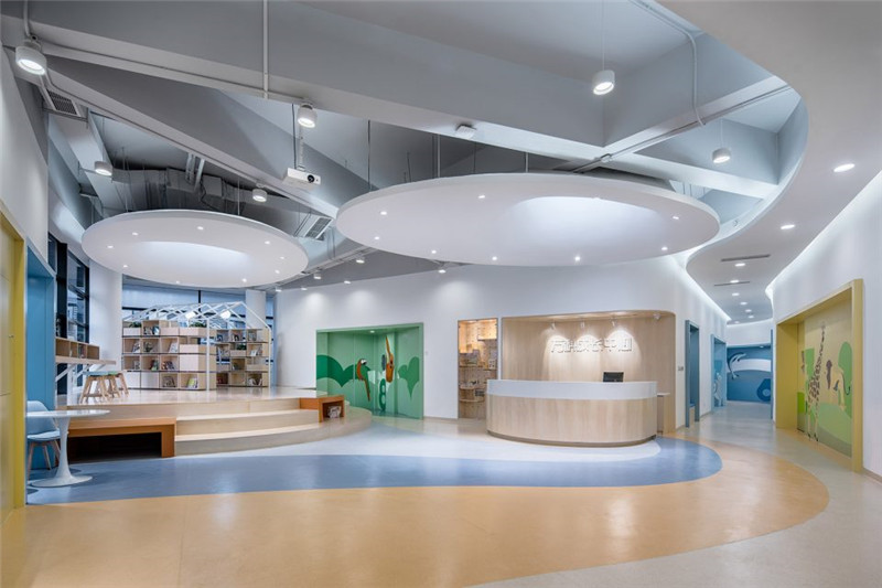 合肥儿童教育成长中心装修设计用简洁的语言构筑趣味的空间