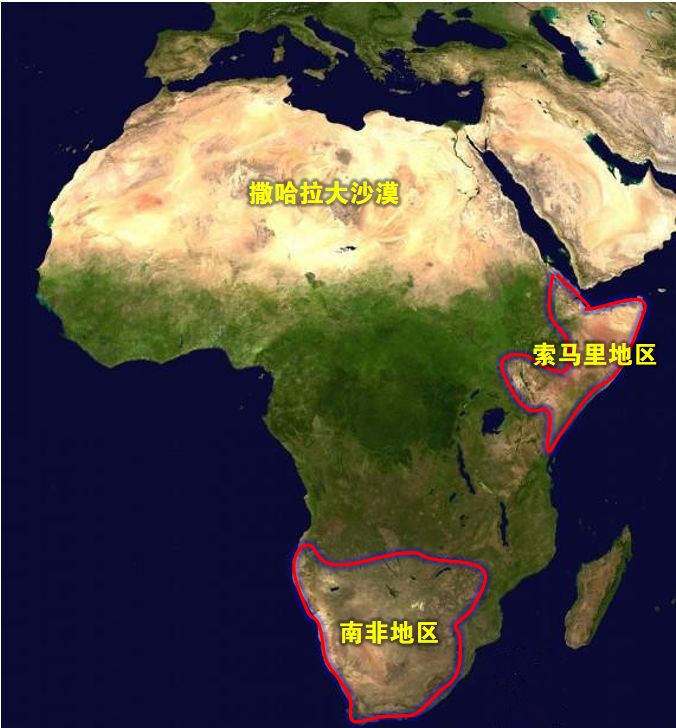 事实上 非洲不适合人类生存的地方主要有三个:北部的撒哈拉沙漠地区