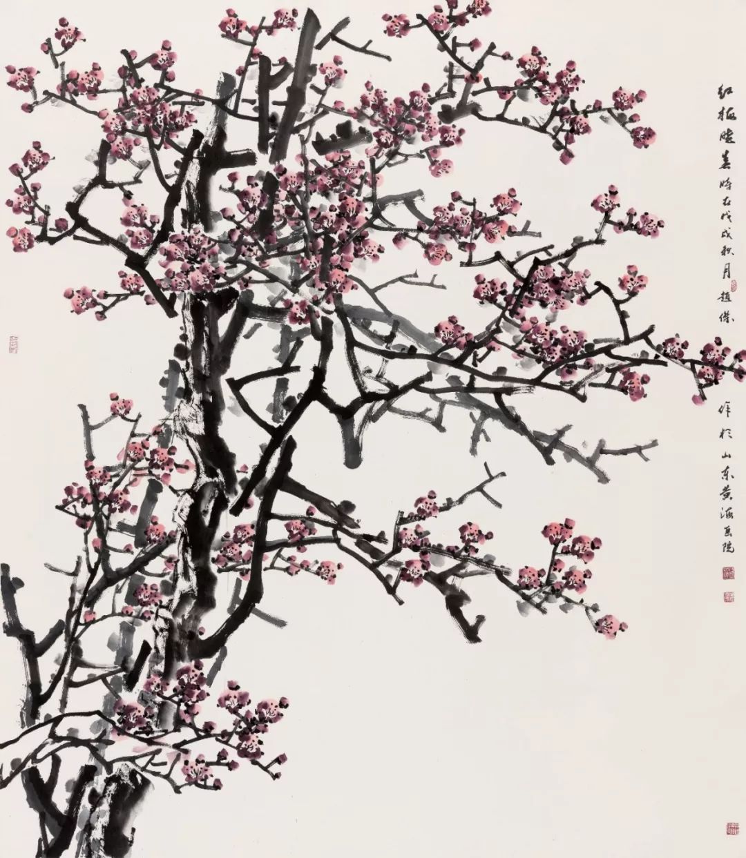 红梅晓春  丨 220cm×180cm