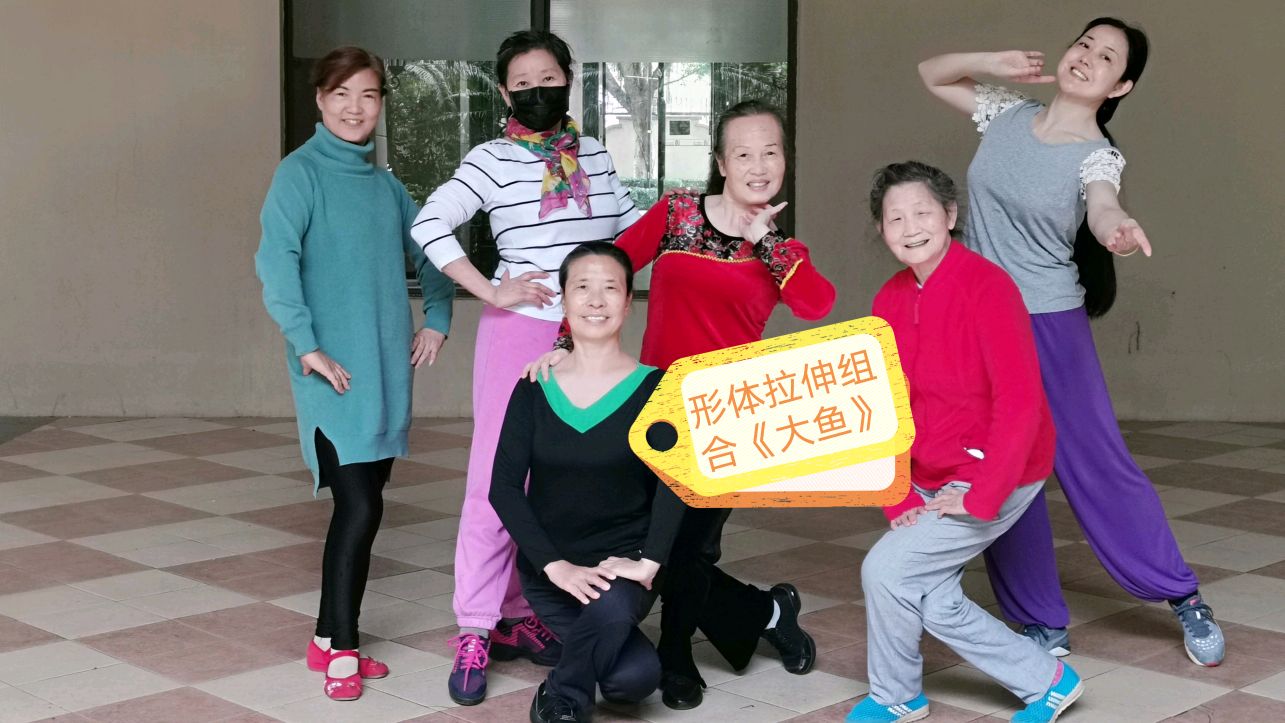 形体拉伸组合舞蹈《大鱼》教学示范方便学习