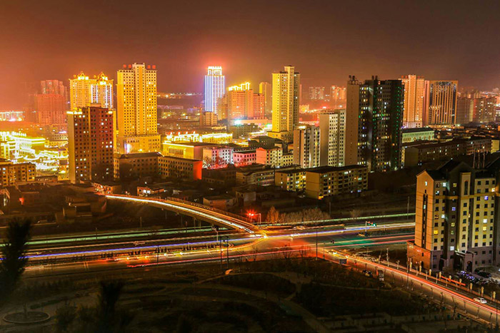 乐都区碧水园夜景