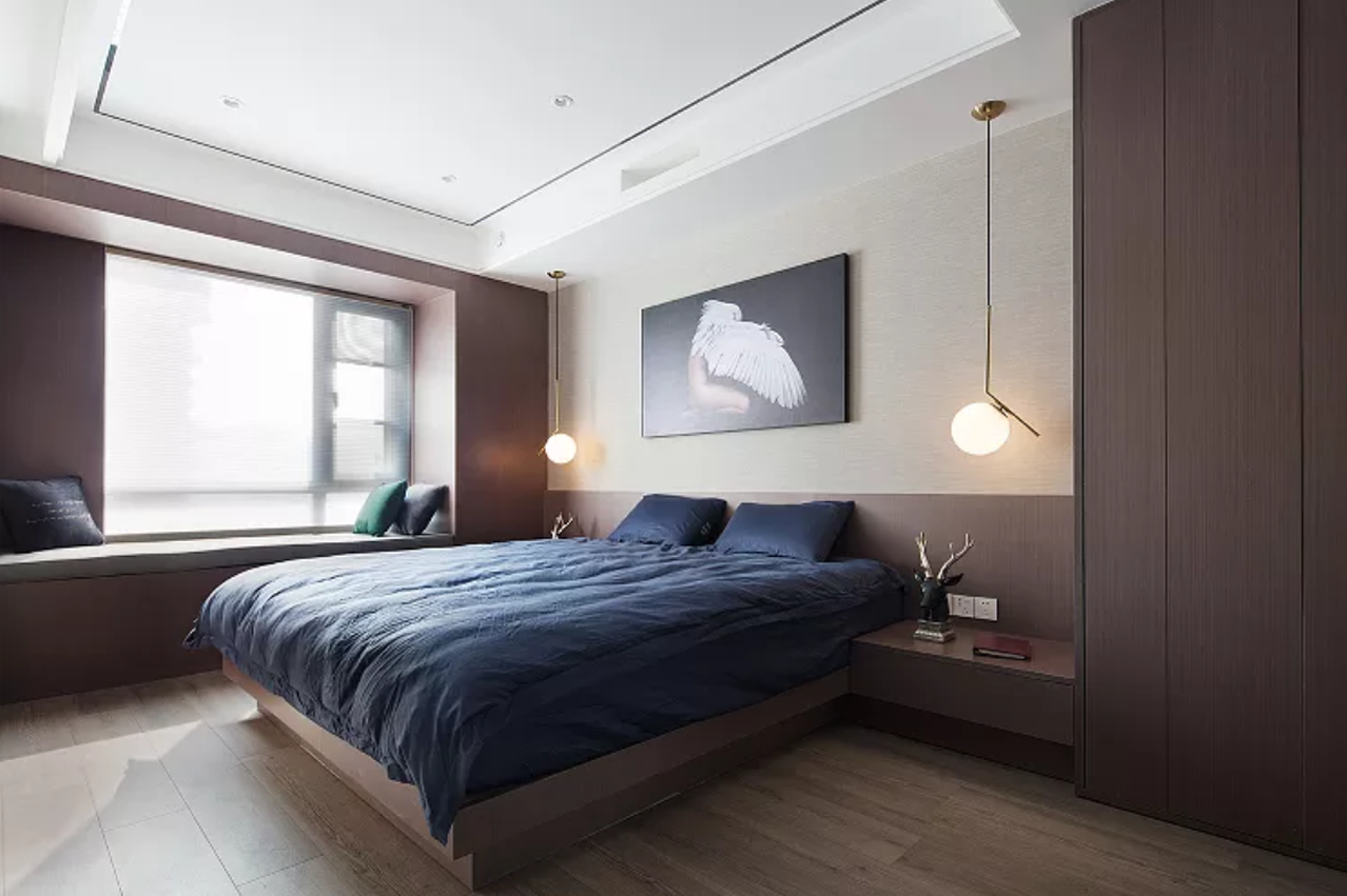 贤惠媳妇,给电视墙设"凹槽",次卧床头装衣柜,实用极了!晒晒