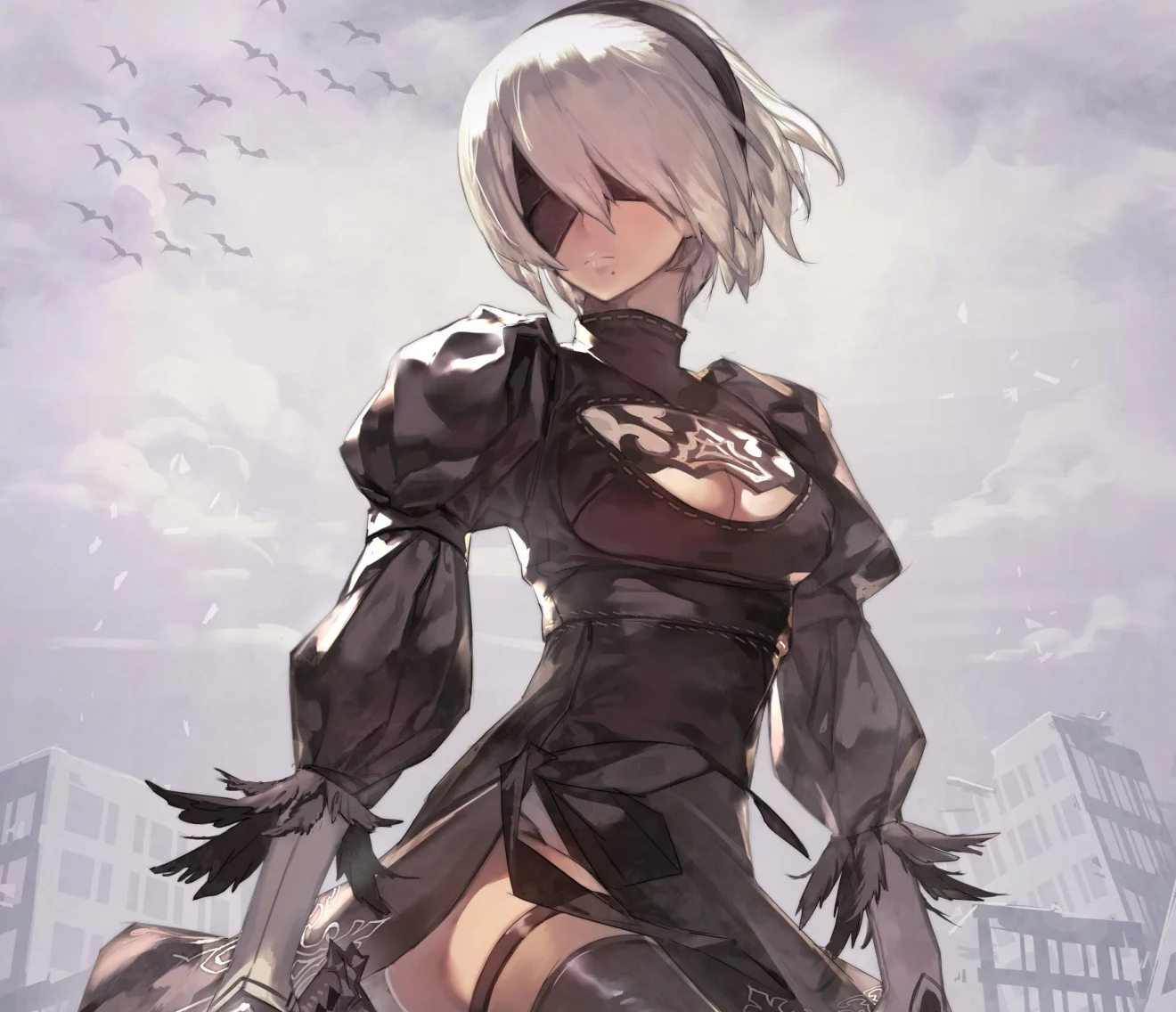 尼尔机械纪元角色美图,2b小姐姐