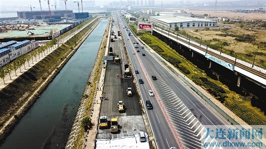 大连:振兴路大修工程南半幅道路7月竣工