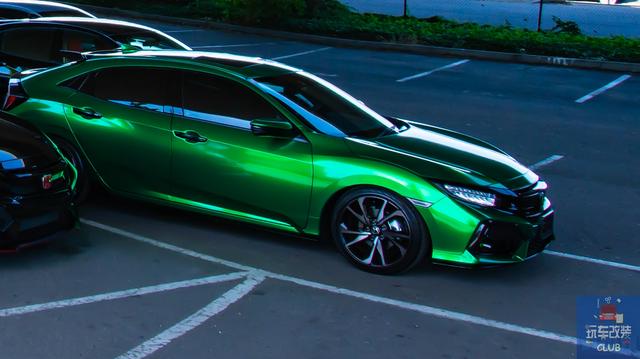 "魔性绿"就要绿的彻底!这辆本田思域civic做到了