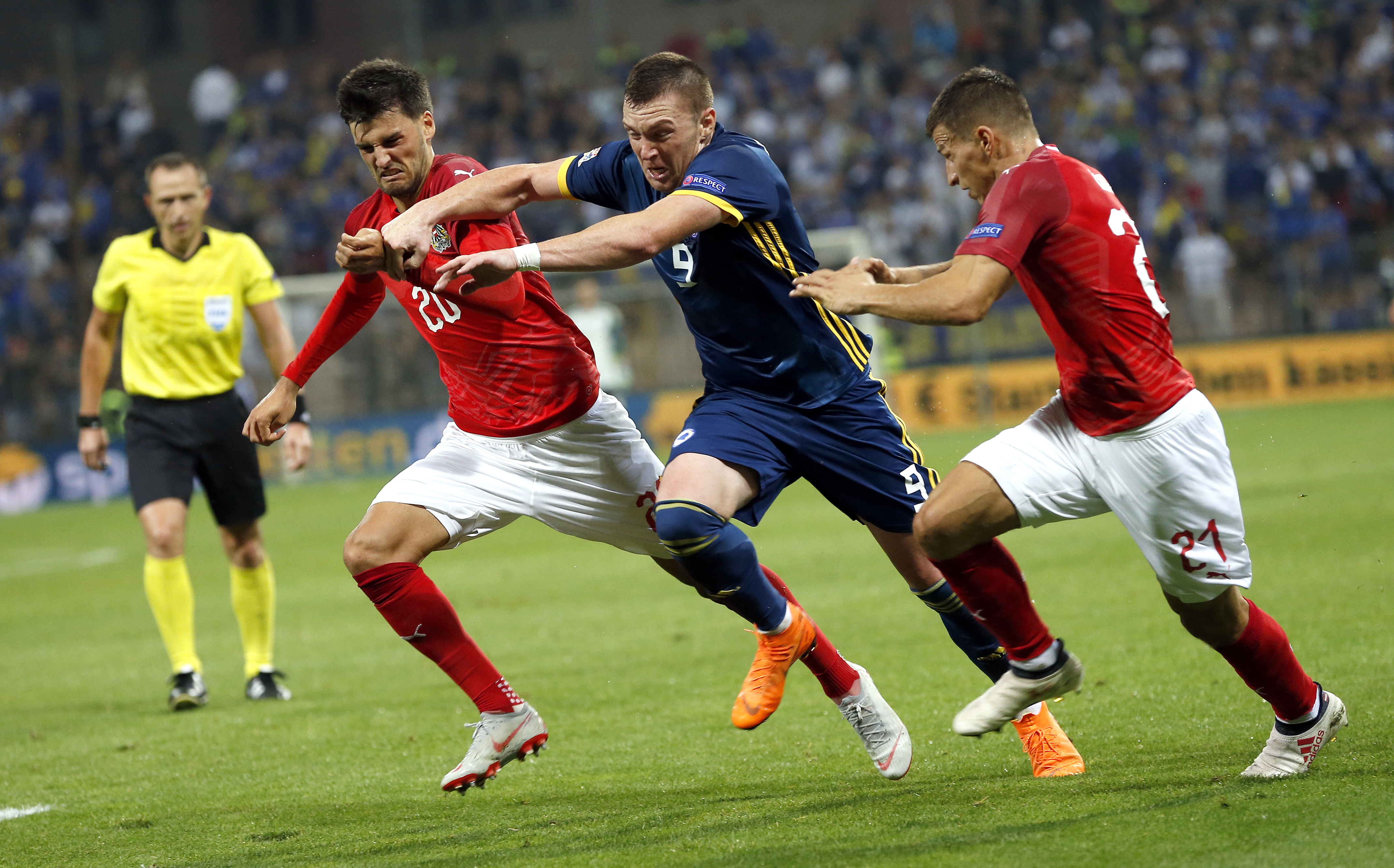 足球——欧洲国家联赛:波黑胜奥地利(4)