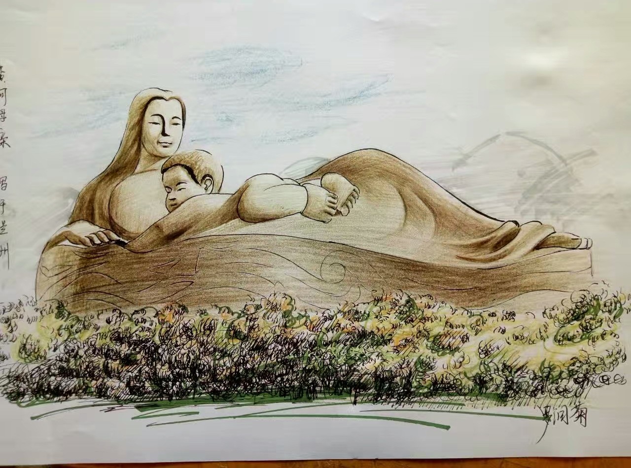 黄河母亲 关于兰州大概是夜晚的风,  关于兰州大概是白天的酒,  远方