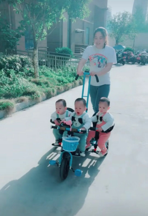 河南一家龙凤三胞胎,网友:养孩子成本太高,三个孩子真心养不起