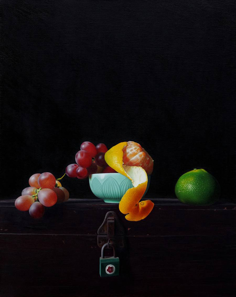 写实油画的静谧之美——叶卫国水果作品欣赏