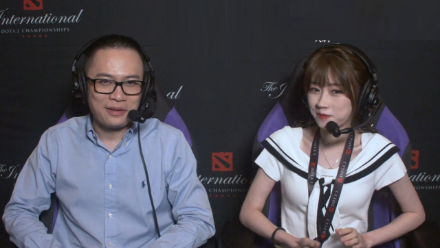 dota2女解说颜值被质疑坦克,一姐ams实力拯救,不愧是圣腿皇