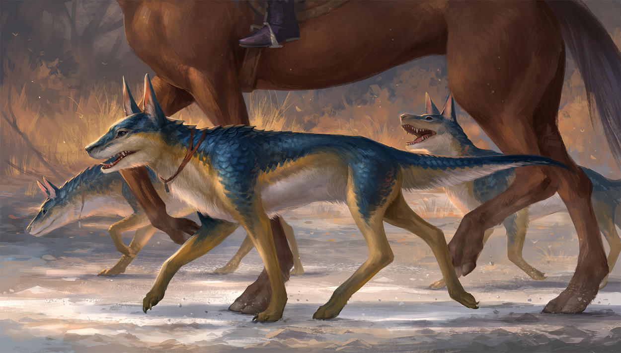 新加坡插画师sandara魔幻题材神兽系列插画