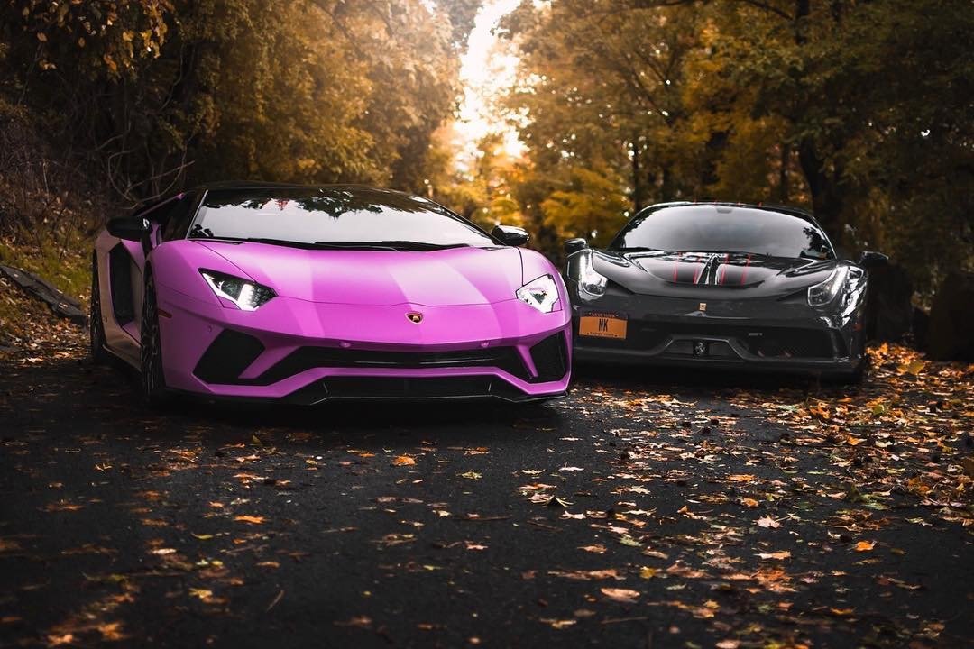 粉色兰博基尼埃文塔多,大牛车主也有一颗少女心!