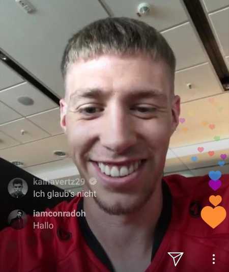 队友ins直播,哈弗茨冒泡捣乱:你咋这么丑呢?