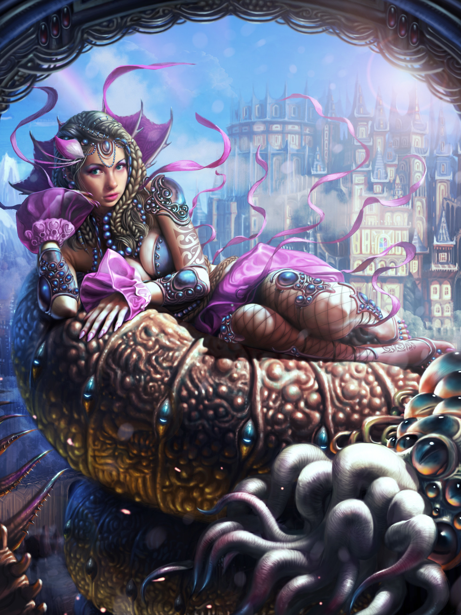 韩国插画师写实风格的游戏人物设计作品!画功相当精湛的插画佳作