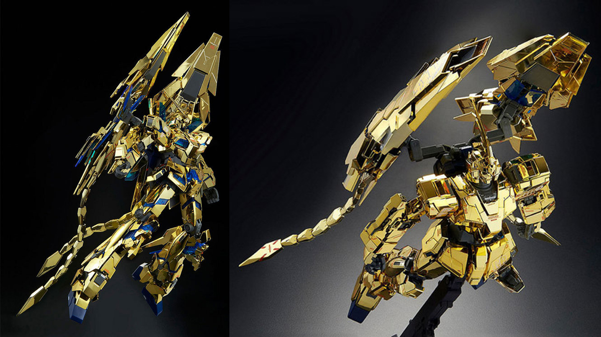 mg独角兽高达三号机菲尼克斯闪亮登场,这真是满身黄金甲呀