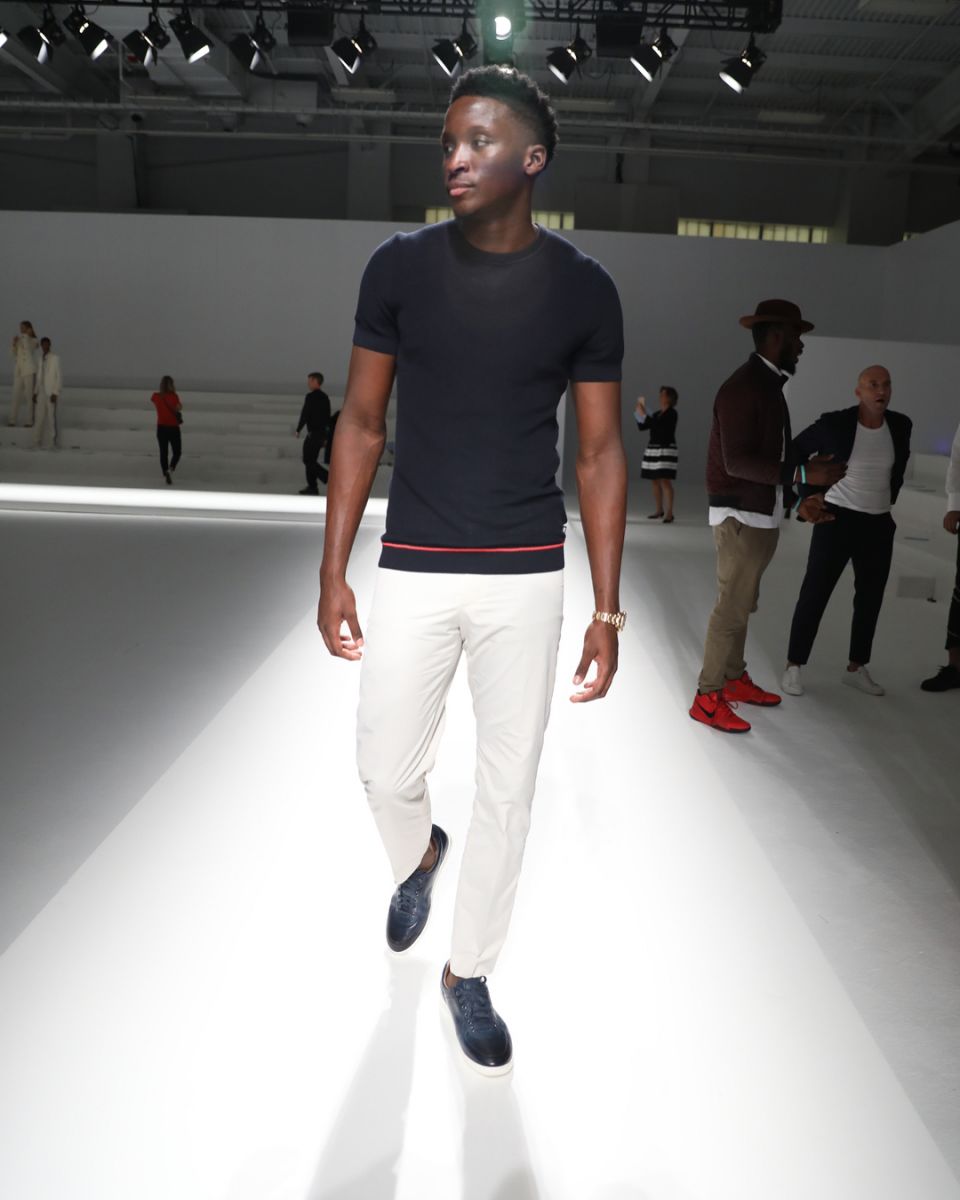 有范!奥拉迪波和伊巴卡共同出席纽约时装周