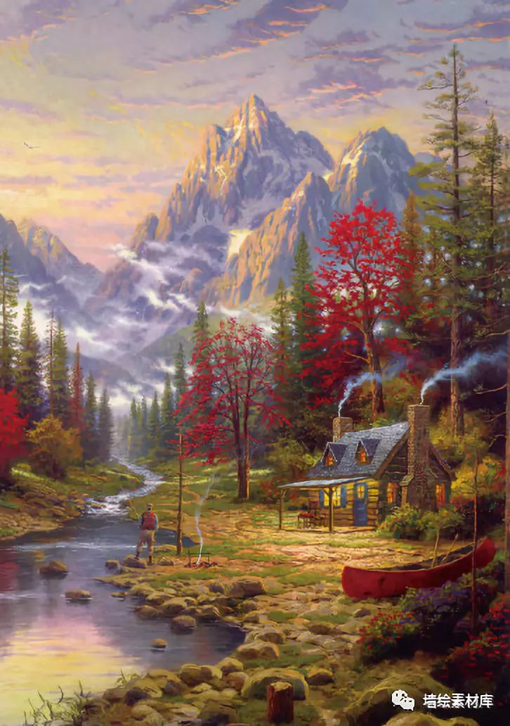 分享一组好看的风景油画