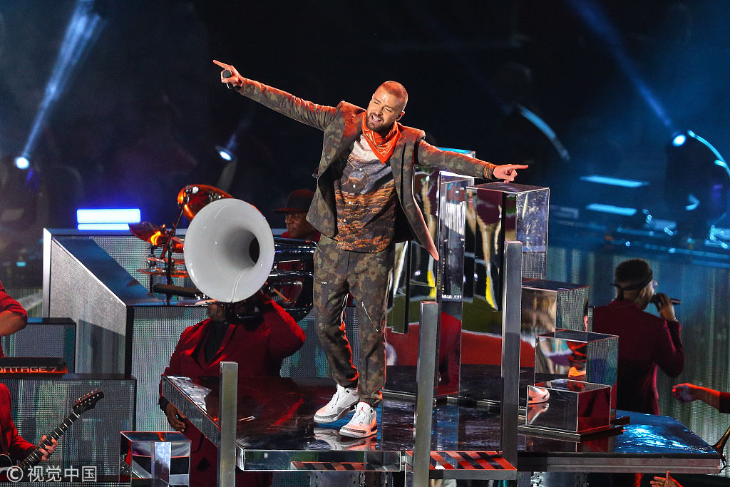 第52届超级碗-超级碗中场秀 贾斯汀-汀布莱克劲歌热舞嗨爆全场