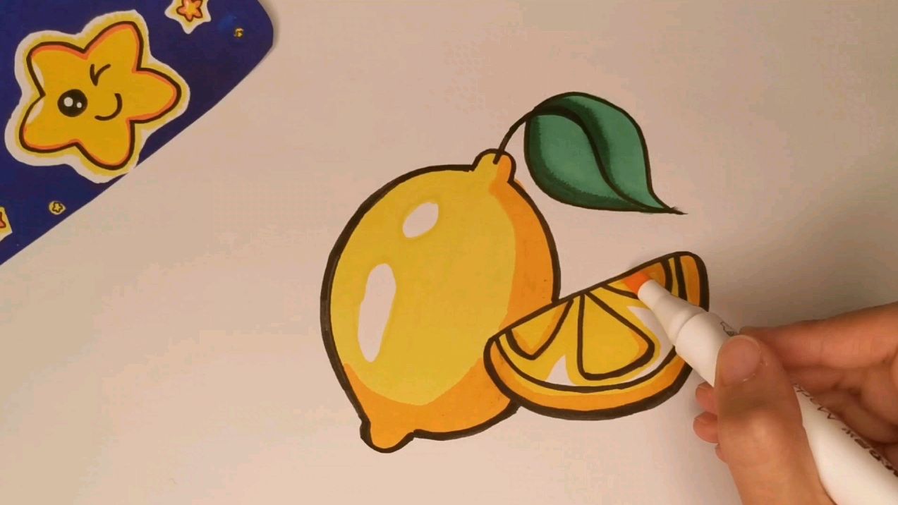 水果简笔画_儿童画柠檬