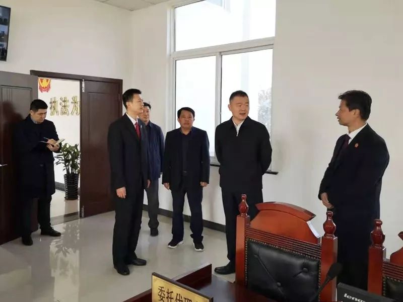合肥市委常委,政法委书记,市公安局局长马军一行莅临庐江法院缺口法庭