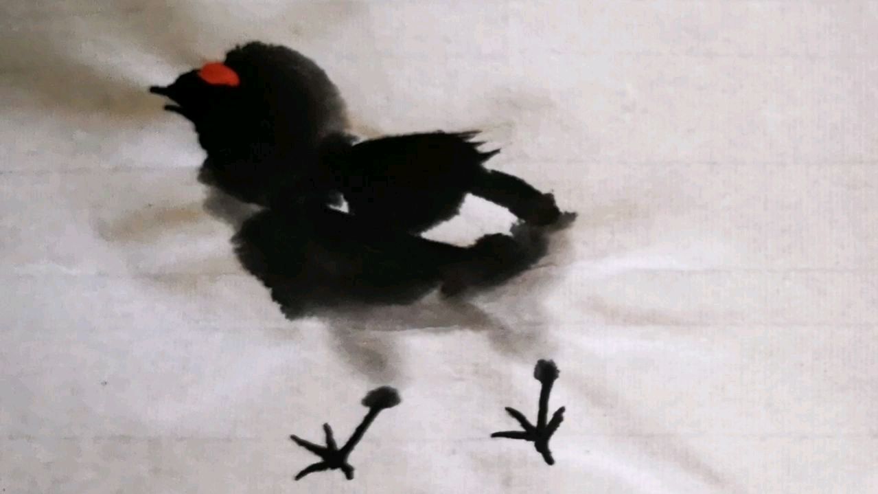 国画中小鸡很受欢迎,和牡丹搭配就是’富贵吉祥’,分享小鸡画法