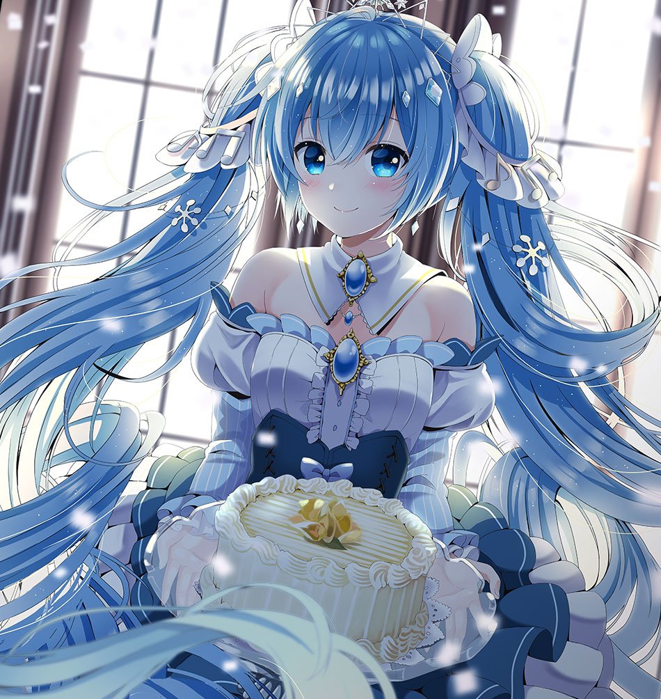 动漫壁纸:现世之雪,未来之音,雪初音壁纸合辑