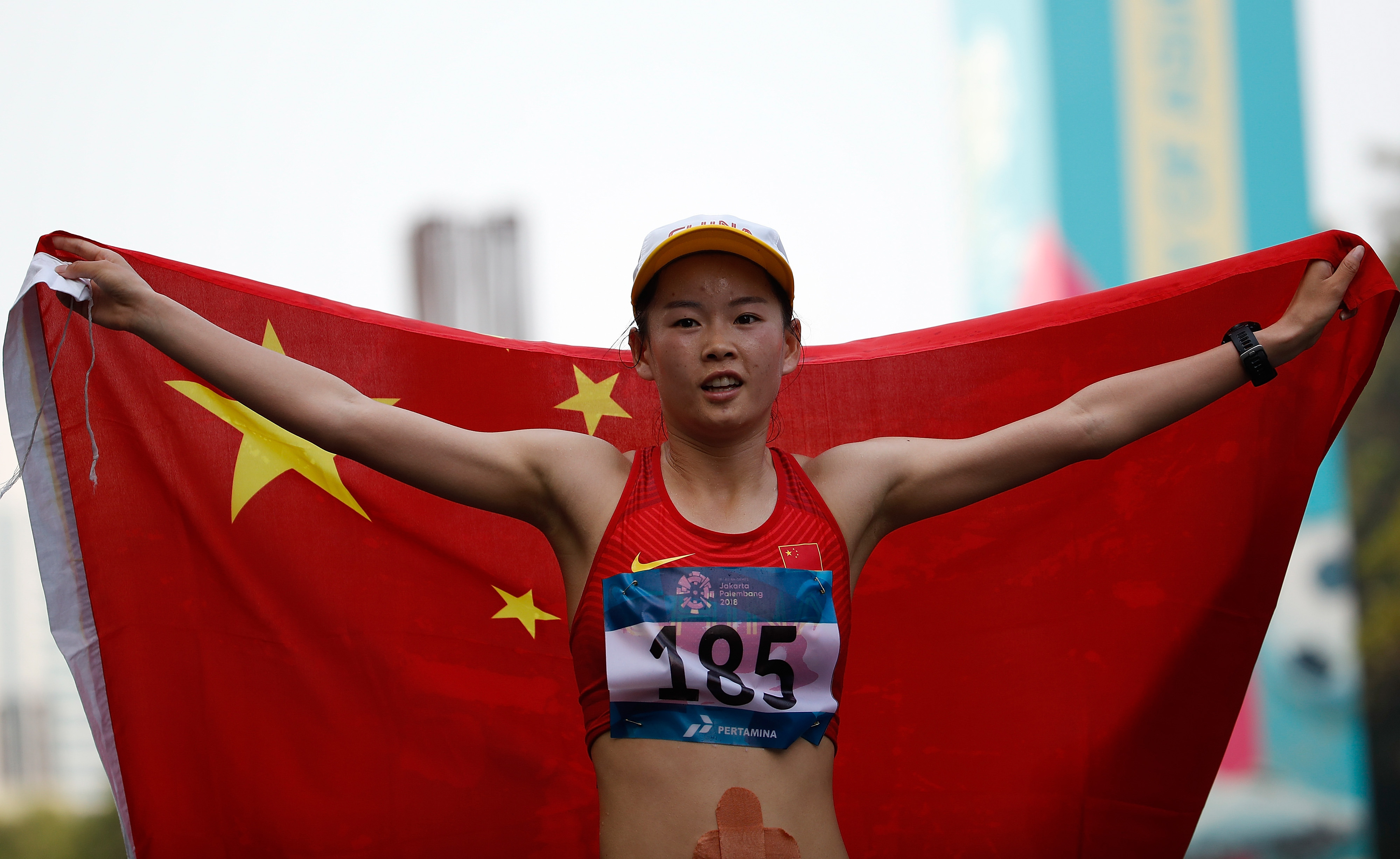 田径——中国选手女子20公里竞走摘金夺银(7)