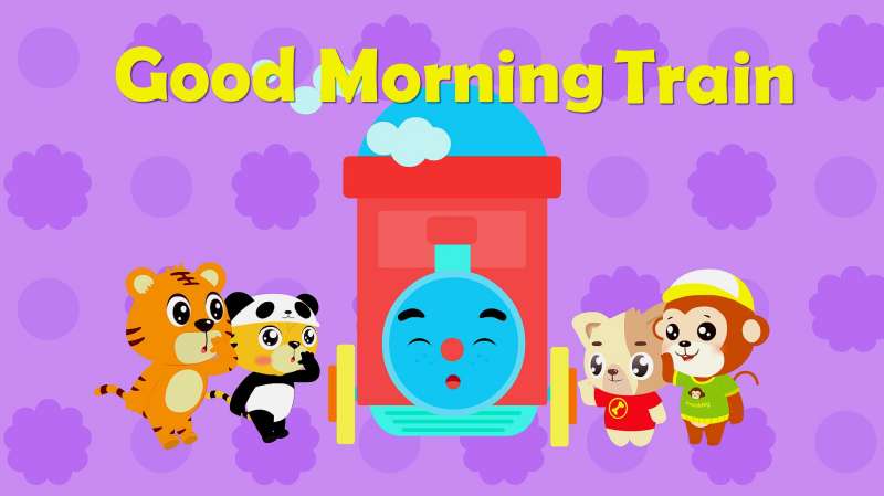 贝乐虎英语启蒙早教儿歌《Good Morning Train》,亲子,早教,好看视频