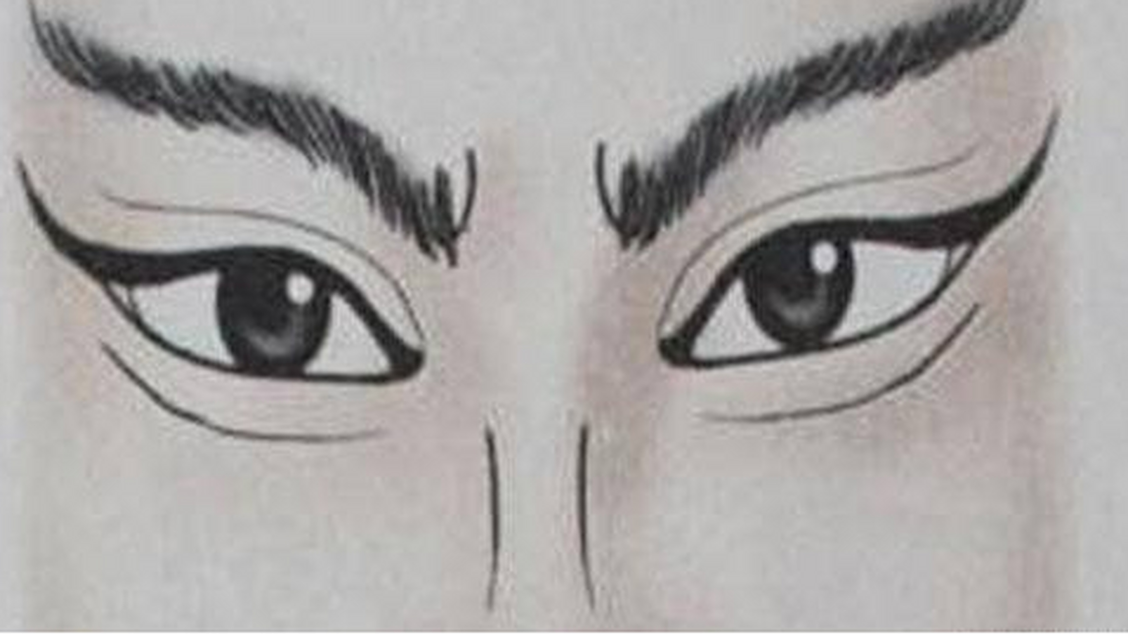 眉毛形状像一个倒着的汉字八一样,就叫做倒八字眉,一般认为是为人阴险