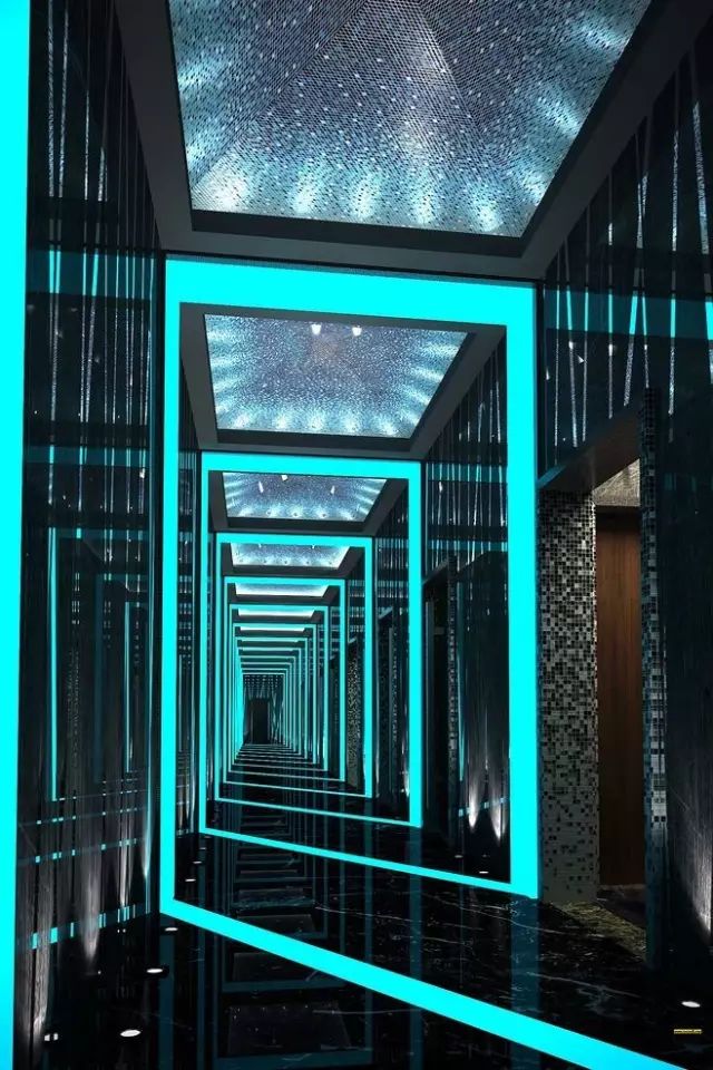 比如销售或陈列的商品艺术品,楼梯上提示安全的灯带照明等