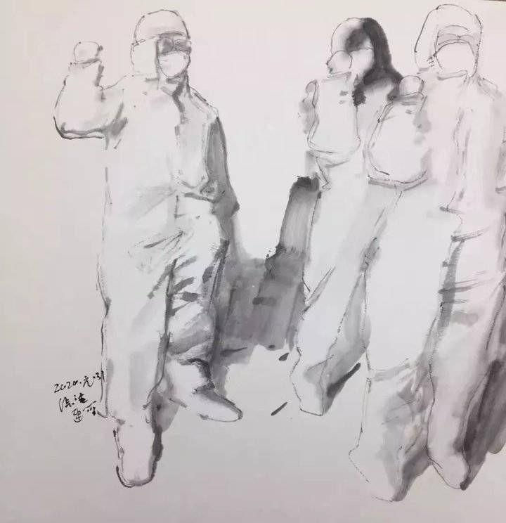 「同心协力,奋笔抗疫」艺术家用画笔传递爱心(一)