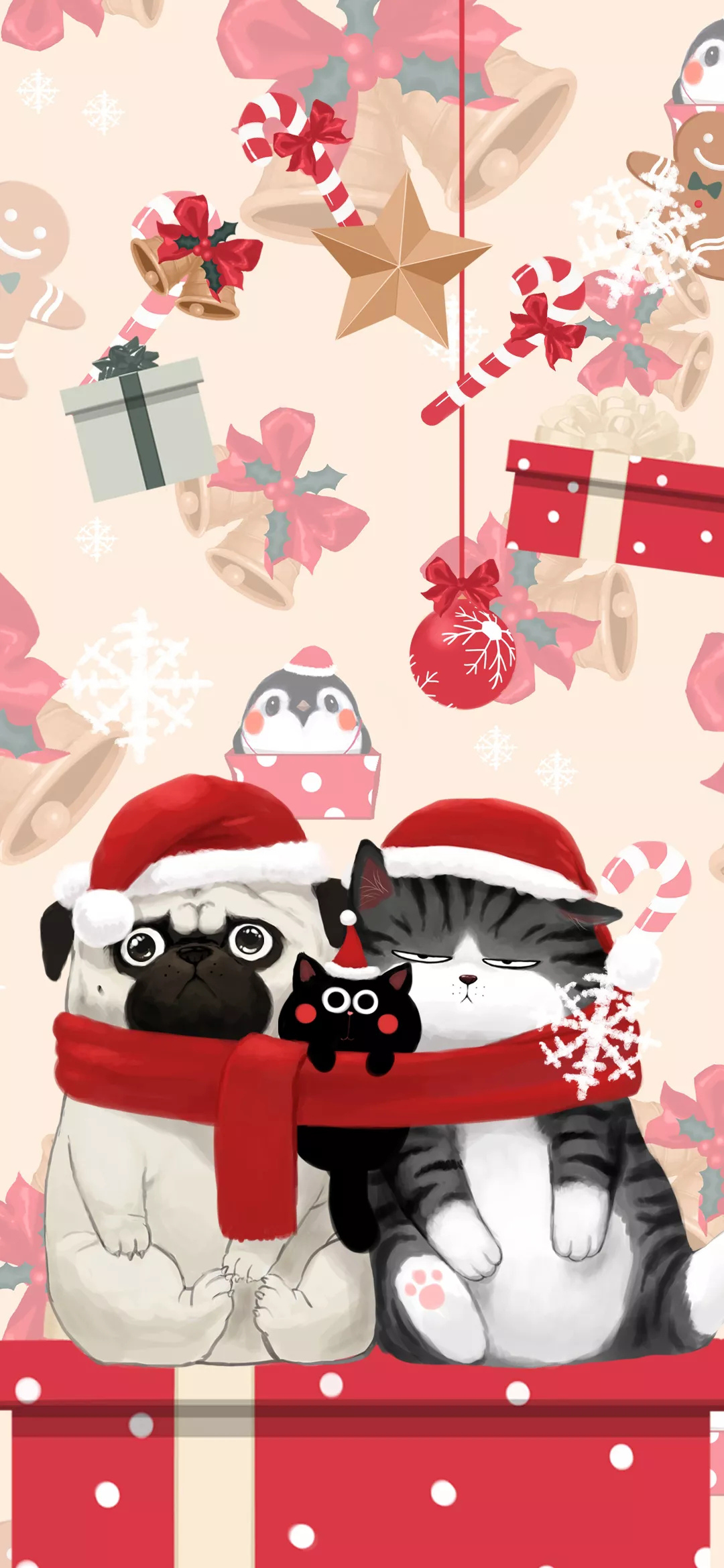 白茶插画师吾皇巴扎黑圣诞节壁纸大放送