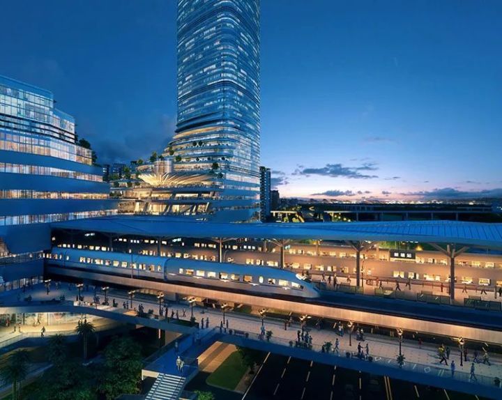 广州东地标新塘枢纽广场全面封顶,2019年底投入运营!