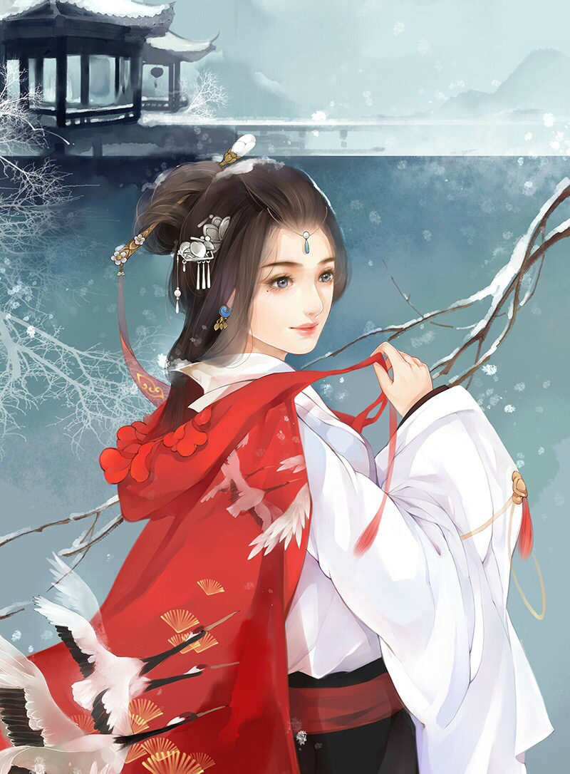 古风二次元壁纸:美人自古如名将,不许人间见白头!