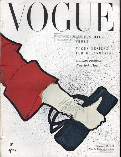 vogue复古手绘杂志封面你见过吗