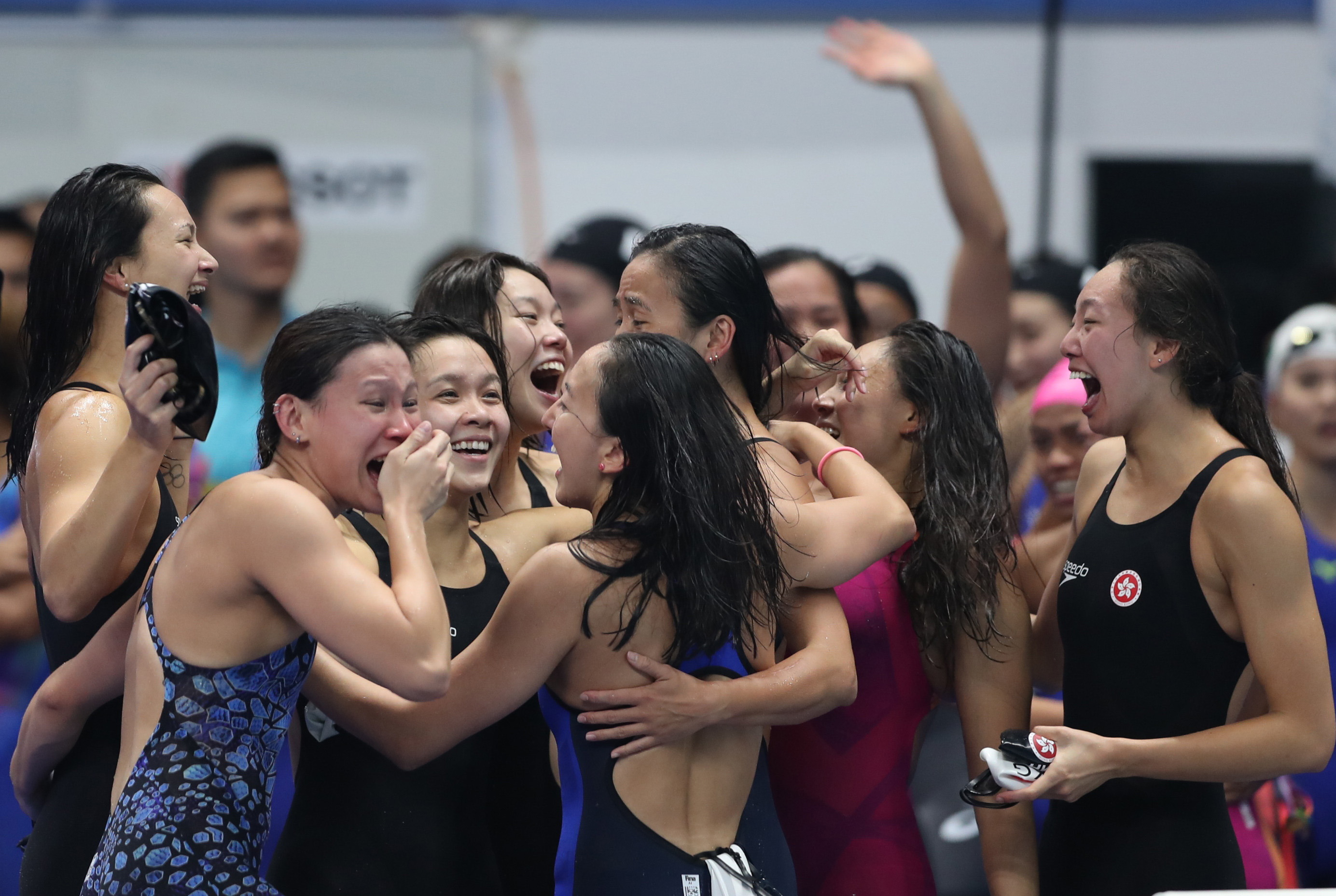 游泳——女子4x100米混合泳接力决赛赛况