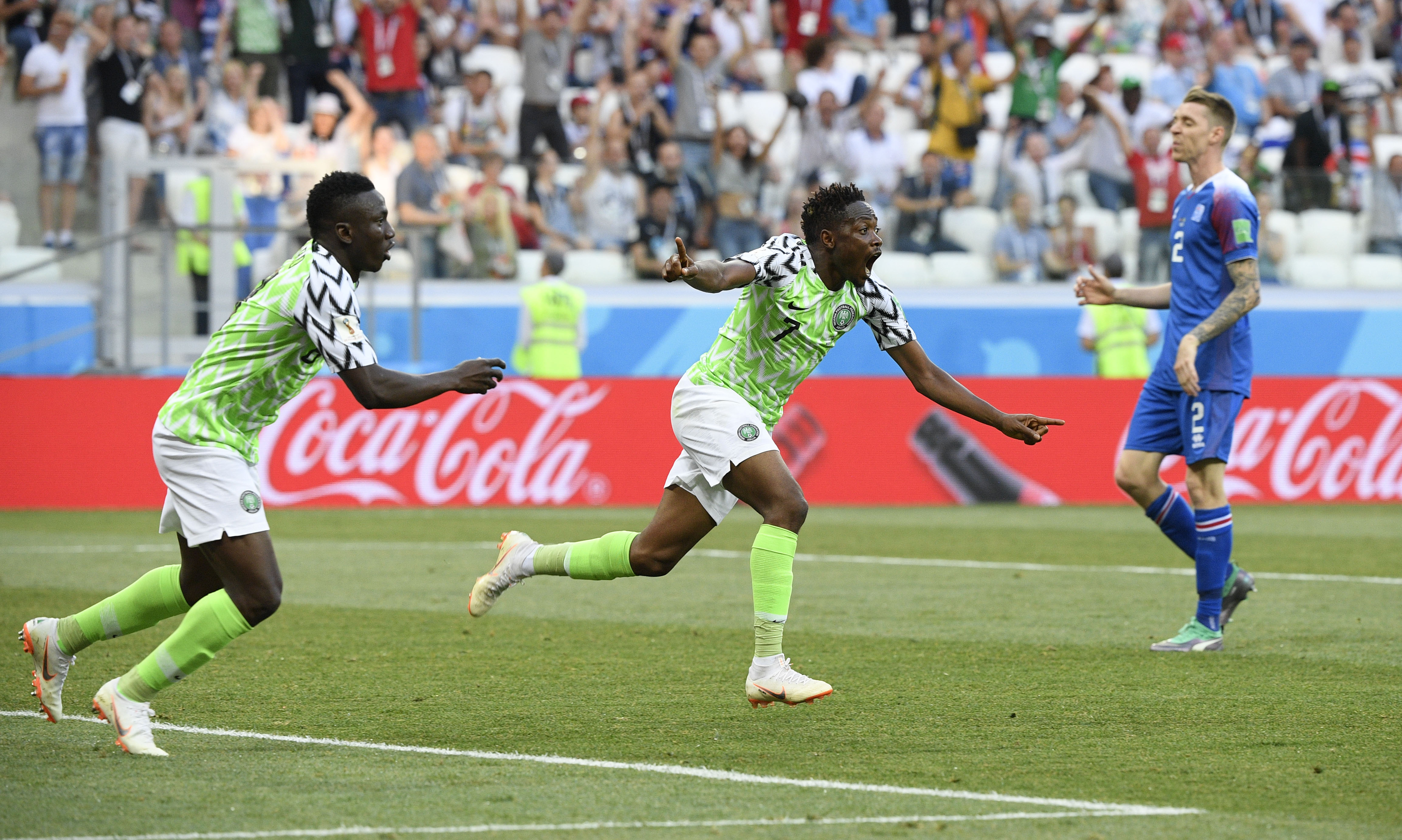 足球——d组:尼日利亚队穆萨破门(7)