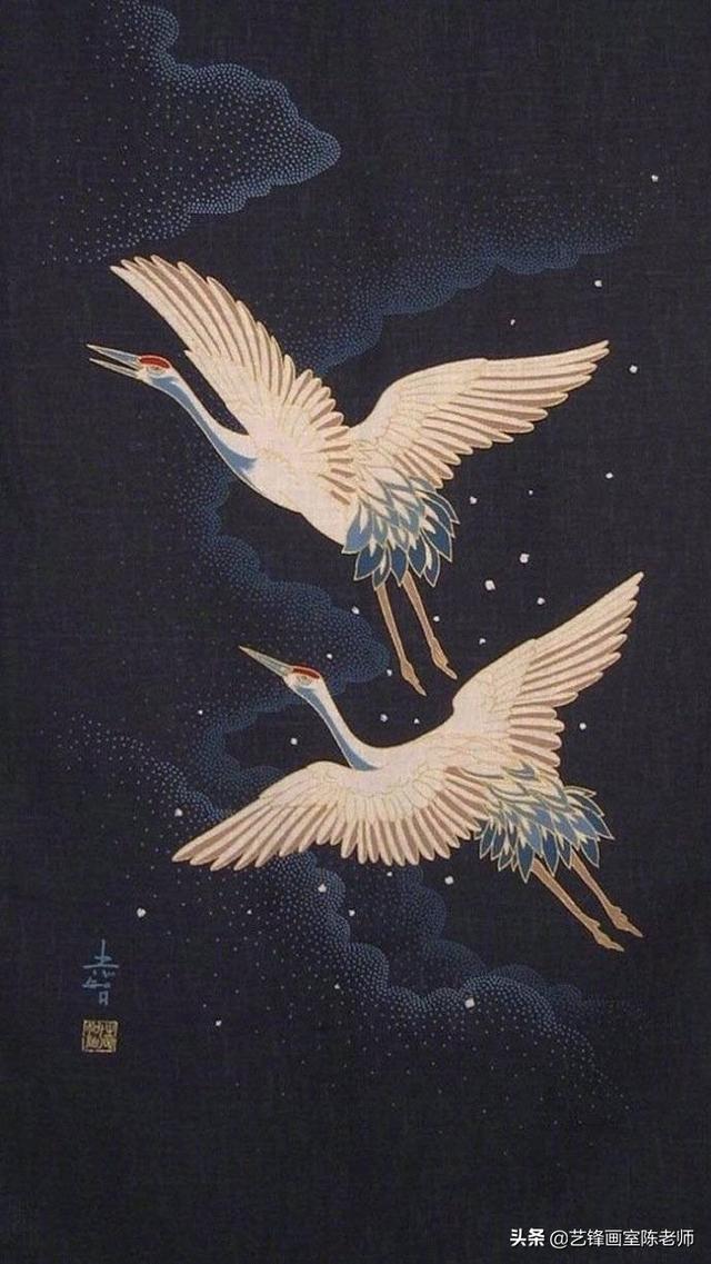 鹤的纹样.