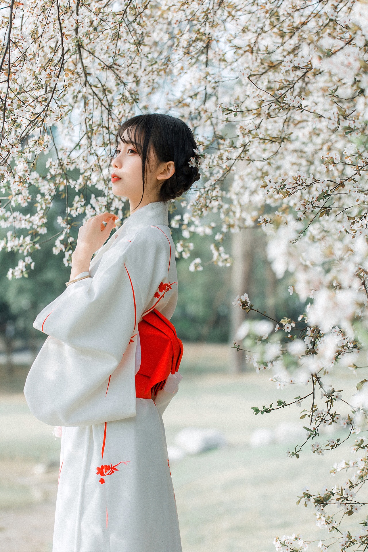 日系和服摄影:陪你赏樱花的日子,想起来都是甜的!